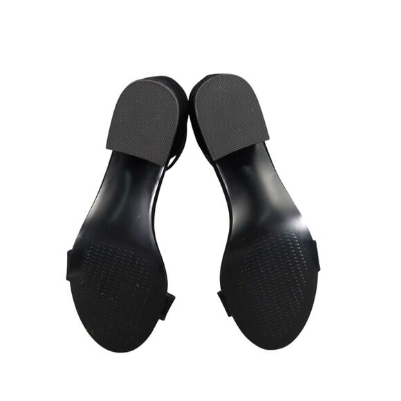 Steve Madden Shoes Womens 8 Sandal Dressy Block Heel Leather Black Ankle Strap - Picture 11 of 13